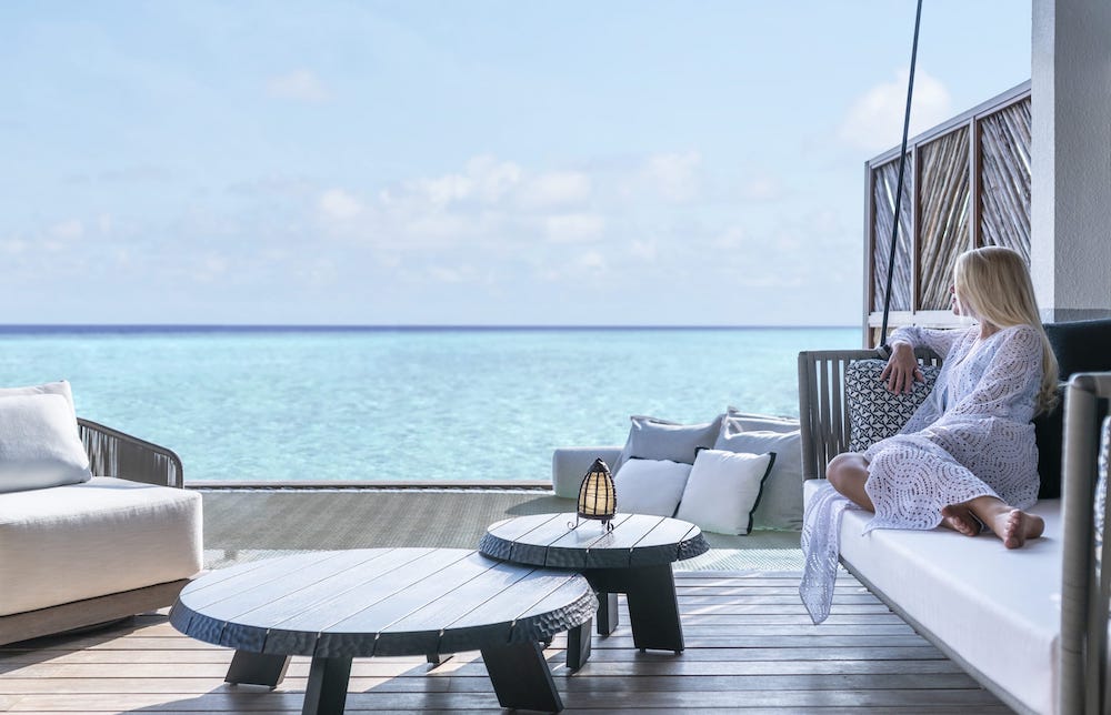 Sunset Water Villa with Pool at Four Seasons Resort Maldives at Landaa Giraavaru, view 2
